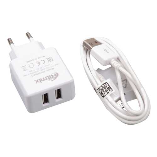 Сетевое зарядное устройство Ritmix RM-2095 2 USB 2A White в Связной