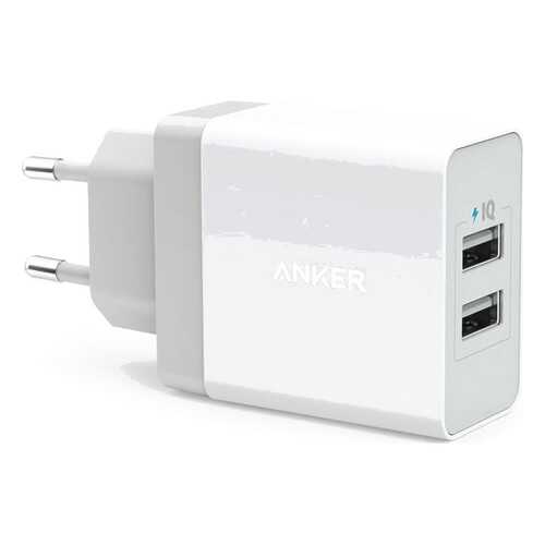 СЗУ Anker 24W 2-Port USB Charger EU White & Micro cable Offline Packaging V3 в Связной