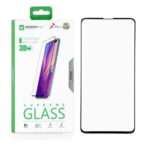 Защитное стекло AMAZINGthing SupremeGlass Full Screen 3D Black для Samsung Galaxy S10+ в Связной