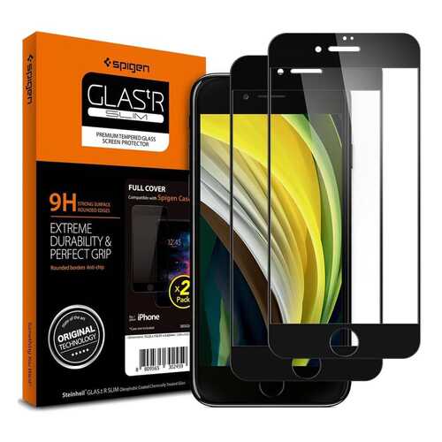 Защитное стекло Spigen Glas.tR Slim Full Cover (AGL01315) для iPhone 7/8/SE 2020 (Black) в Связной